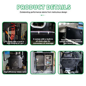 Промышленный воздушный компрессор с сертификацией CE, двухступенчатый, с инвертором на постоянных магнитах, 22 кВт, 30 л.с., с воздушным охлаждением, для промышленного оборудования - Product Image 2