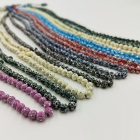 Ventes arabes de 99 8Mm acrylique incrusté de diamants Tasbeeh chaîne de bijoux musulmans chapelet perles Bracelet de prière chapelet islamique hommes Kit