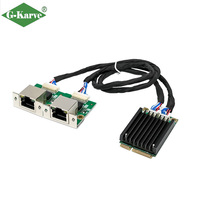 Tarjeta de Red Industrial Interna SUNWEIT MiniPCIe I210-T2, Doble Puerto Ethernet/RJ45 Gigabit, para Expansión NAS