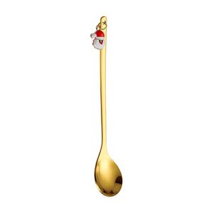 Stainless steel Christmas tableware, Christmas tree coffee spoon pendant, <b>dessert</b> <b>fork</b> spoon, stirring spoon gift set, souvenir - Product Image 3