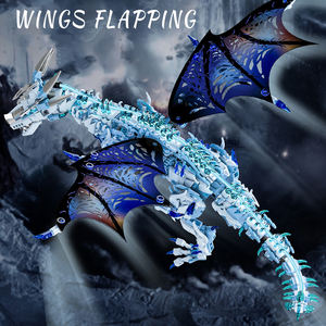 MJI Block 13093 Dragón de Hielo Mecánico, 1646+ Piezas, Rompecabezas Creativo, Bloques de Construcción, Figuras de Acción, Juguete para Niños - Product Image 5