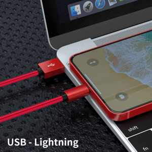 Liga De Alumínio personalizado celular cabo de carregamento Usb Cabo de Nylon 8 pinos para i telefone - Product Image 3