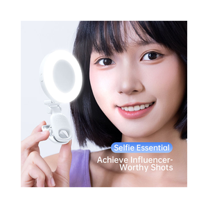 D6 điện thoại mini điền vào ánh sáng 450 độ đa chiều điều chỉnh nhiệt độ ba màu mỹ phẩm Gương bỏ túi Clip ánh sáng - Product Image 1