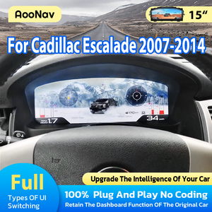 Affichage numérique du compteur de vitesse LCD AOONAV pour voiture, 15 pouces, pour Cadillac Escalade 2007-2014, tableau de bord - Product Image 2