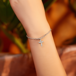 Fashion Charm <b>Bracelet</b> 316L Stainless Steel PVD Gold Plating Cross Pendant Women's Jewelry - Product Image 3