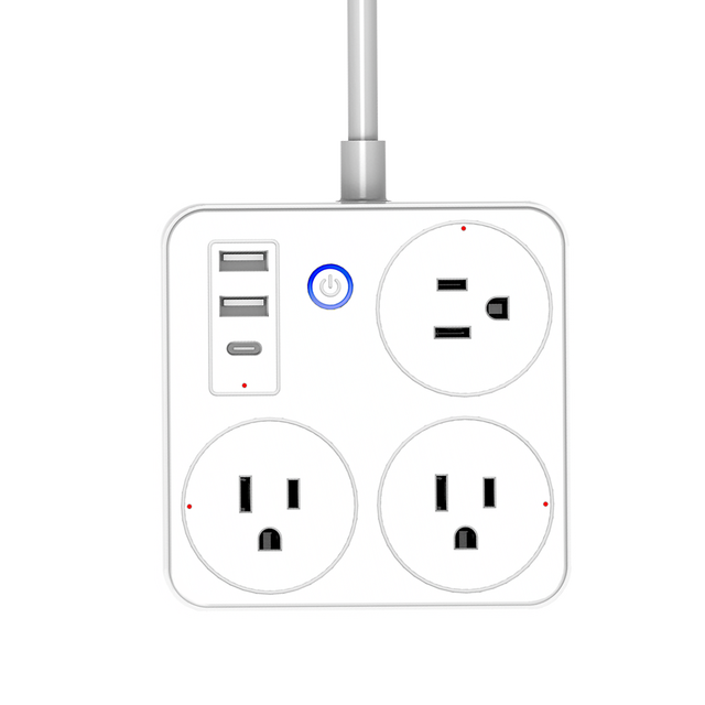 Smart Wifi Tuya US Surge Protector Power Strip with USB Flexible Extension Electrical Socket Tower Flat Plug Alexa google Home