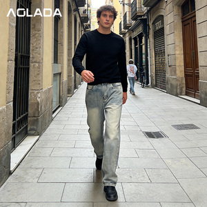 Calças <span class=keywords><strong>Jeans</strong></span> Masculinas Personalizadas de Fábrica Atacado China <span class=keywords><strong>2026</strong></span>: <span class=keywords><strong>Jeans</strong></span> Vintage Lavado de Perna Reta de Alta Qualidade para Uso Casual - Product Image 2