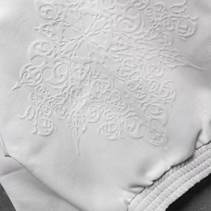 Veste de moto à la mode en gros pour hommes fabricant logo personnalisé en relief veste Varisty en cuir véritable pour hommes - Product Image 5