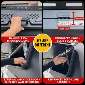 Cubierta Retráctil Manual Plegable Impermeable de Aluminio Rígido para Camioneta, Tipo <span class=keywords><strong>Camper</strong></span>, Personalizable, con Caja Trasera con Cerradura, Serie F - Product Image 3