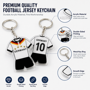 Porte-clés acrylique personnalisé maillot de football 2026 double face équipe nationale, cadeau souvenir, vente en gros OEM - Product Image 3