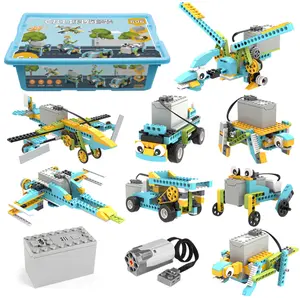 Groothandel 606 Pcs Science Kits Constructor Robot Programmeerbare Speelgoed Machines Geassembleerd Diy Kids Bouwsteen Set