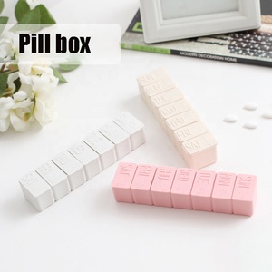 7 Days Pill Box Case Vitamin Storage Organizer Medicine Weekly Pill Container For Travel Portable PP Pill Box