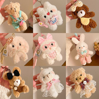 Pendentif Peluche Fille Taille Moyenne Ultra Doux, Porte-clés pour Sac à Dos, Accessoire Cadeau pour Meilleure Amie, Article de Boutique
