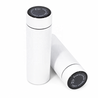 Bouteilles d'eau isothermes en acier inoxydable à double paroi de 500 ml pour l'extérieur, vierges pour sublimation, avec affichage de température, type thermos/gobelet