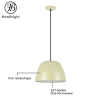 Lampe suspendue moderne en métal noir, blanc, rouge, vert, E27, Max, Mid, Small, Min, plafonnier décoratif pour la maison et le bureau
