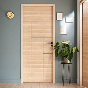 <span class=keywords><strong>Portes</strong></span> d'hôtel en bois insonorisées personnalisées du fournisseur principal de la Chine Serrure de sécurité intérieure Surface finie étanche pour appartement - Product Image 1