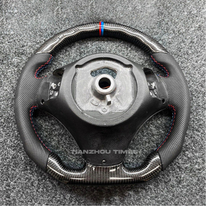 Volante de Fibra de Carbono Personalizado para <span class=keywords><strong>BMW</strong></span> Serie E, Compatible con <span class=keywords><strong>BMW</strong></span> Serie 1, 3, 5, 6, 7, 8, E90, E34, E39, E60, E61, E63, E38, E65, E31, E81, E87, M3, E92 - Product Image 2