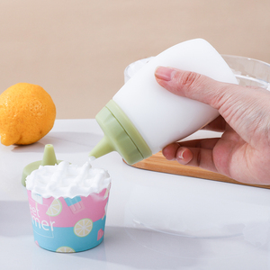 Dụng Cụ Làm Bánh Silicone Cream Pastry Piping <span class=keywords><strong>Icing</strong></span> Bánh Trang Trí Chai Ép Với 4 Đầu Phun - Product Image 5