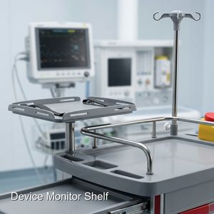 Carrito de Telemedicina Keling de Aleación de Aluminio Ligero con <span class=keywords><strong>Soporte</strong></span> para Computadora para Consultas Médicas Remotas - Product Image 2