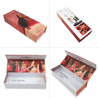 Caja de embalaje de regalo de alta calidad para extensiones de cabello de pelucas, materiales reciclados rígidos modernos, esponja en relieve de gama alta, Crema para Ojos