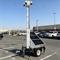 Remorque CCTV à déploiement rapide, mini-remorque caméra solaire pour chantiers temporaires sans alimentation électrique