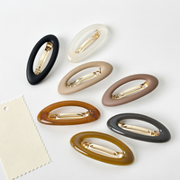 Barrettes à cheveux automatiques fines rétro françaises pour femmes, accessoires de fête pour queue de cheval, en acrylique fait main, 10 cm, pour cheveux fins