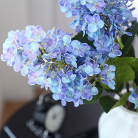 Bunga Hydrangea Pagoda Buatan Baru 72 cm Tangkai Tunggal Hydrangea Kerucut Besar Biru Dekorasi Pernikahan Rangkaian Hotel Lilac