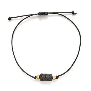 カスタムロゴPinky <span class=keywords><strong>Promise</strong></span>調節可能な織りブレスレット天然溶岩石ビーズファッションチャームブレスレットギフトウィッシュカード付き - Product Image 5