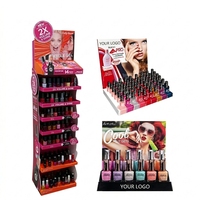 Présentoirs de vente au détail en PVC pour supermarchés, présentoirs autoportants pour vernis à ongles et cosmétiques, fabriqués en usine