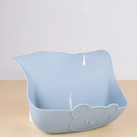 Nouvel arrivage de vaisselle en silicone à motif d'ours mignon pour les produits de salle à manger pour les enfants et les bébés comprenant une assiette et des bavoirs