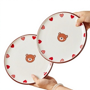 Plato de Cerámica Novedoso 2025: Vajilla Creativa con Diseño de Viento, Apto para Microondas, Resistente a Altas Temperaturas, con Esmalte Bajo Glaseado, para el Hogar - Product Image 1