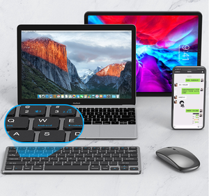 2.4G <strong>Bluetooth</strong> Wireless Dual-mode <strong>Mouse</strong> and <strong>Keyboard</strong> Kit <strong>with</strong> Three Modes and Two Zones Wireless <strong>Keyboard</strong> - Product Image 6