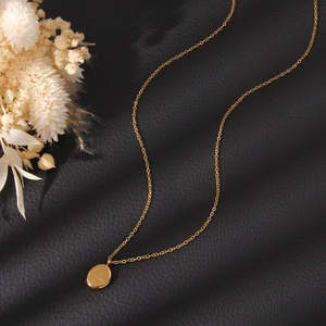 Collier pendentif en or 18 carats en gros, bijoux en acier inoxydable pour femmes, vente chaude, cadeaux avec stock suffisant - Product Image 5