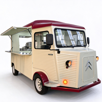 Chariot de restauration mobile économique de luxe avec fenêtres et cuisine complète pour la vente de hot-dogs et de hamburgers en ambulant