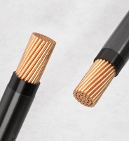 Fil électrique en cuivre toronné THHN THW avec isolation en PVC pour applications de chauffage, tailles AWG 250-700 Kcmil 600V