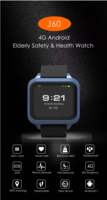 Montre connectée pour personnes âgées J60 avec GPS, SOS, détection de chute, bouton d'appel d'urgence, étanche IP67, Android 11.4G LTE, WiFi 5, BT5.0