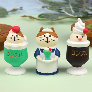 Japanese Style Zakka Cat Resin Figurine Cake Topper Handmade Decor Birthday Gift Craft Ornament - Product Image 3