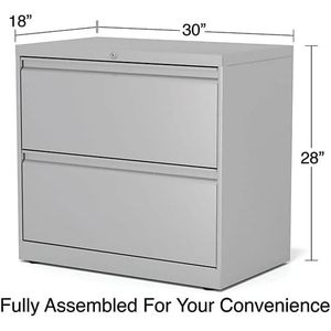 Alera Light Gray 2-Drawer Lateral <b>File</b> 36\" X 18.63\" X 28\" 2 Legal/Letter-Size <b>File</b> Drawers Metal Material - Product Image 5