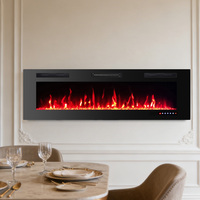 Cheminée électrique à LED encastrée murale décorative de 13 pouces de long, 13 couleurs, pour salle à manger
