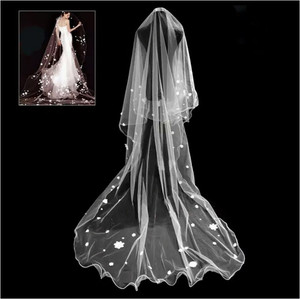 Long Net fil cheveux accessoires mode partout dans le ciel étoile mariage voiles de mariée princesse robe de mariée pour les femmes <span class=keywords><strong>2022</strong></span> - Product Image 1