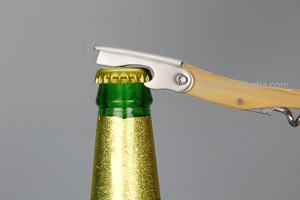 Ouvre-bouteille de vin <span class=keywords><strong>en</strong></span> acier inoxydable, simple, de haute qualité, avec manche <span class=keywords><strong>en</strong></span> <span class=keywords><strong>bois</strong></span> <span class=keywords><strong>d</strong></span>'olive - Product Image 6