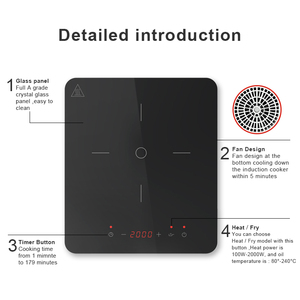 Aparato de cocina de diseño portátil de alta calidad de 2000W encimera de inducción simple encimera de inducción - Product Image 6