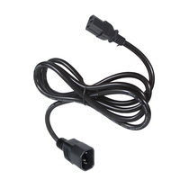 Iec C13 C14 Cordon d'alimentation robuste 10a 250v 3/6/10f 0.3m Noir Ordinateur/serveur Rack Pdu Câble