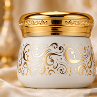Vente en gros de pots à crème en verre givré de luxe de 120 ml avec couvercle hermétique, logo personnalisé, pot cosmétique pour produits de beauté haut de gamme
