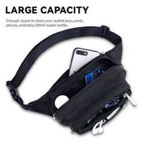 Riñonera Deportiva de Gran Capacidad para Viajes, Senderismo, Correr, con Correa Ajustable para Hombres y Mujeres