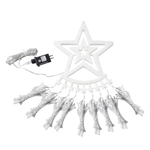 Guirlande lumineuse étoiles à lumière LED, décoration pour nouvel-an,, 9 étoiles suspendues, luminaires en cascade, style féerique, décoration suspendue pour sapin de noël - Product Image 4