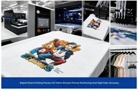 Teknologi Pencetakan Digital Langsung ke Pakaian Kaos Pria Lengan Pendek Musim Panas Katun Murni Berkualitas Tinggi