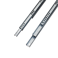 Glissière de tiroir Hifuing 17 mm à double couche, extension simple, à roulement à billes, pour armoire, placard, meuble