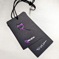 DP2-Custom noir blanc plié en relief carton étiquette volante vêtements chinois étiquettes volantes estampage à chaud Animal colorant coupe feuille techniques
