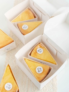 Caja de Embalaje para Rebanadas de Pastel Chiffon de Panaderí<span class=keywords><strong>a</strong></span> Casera Personalizada, Caja Triangular de Cartón Blanco de Grado Alimenticio para Rebanadas de Pastel Individuales para Fiestas - Product Image 3